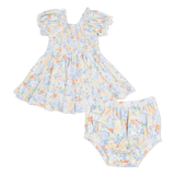 Georgia Floral - Smocked Twirly Dress and Bloomer