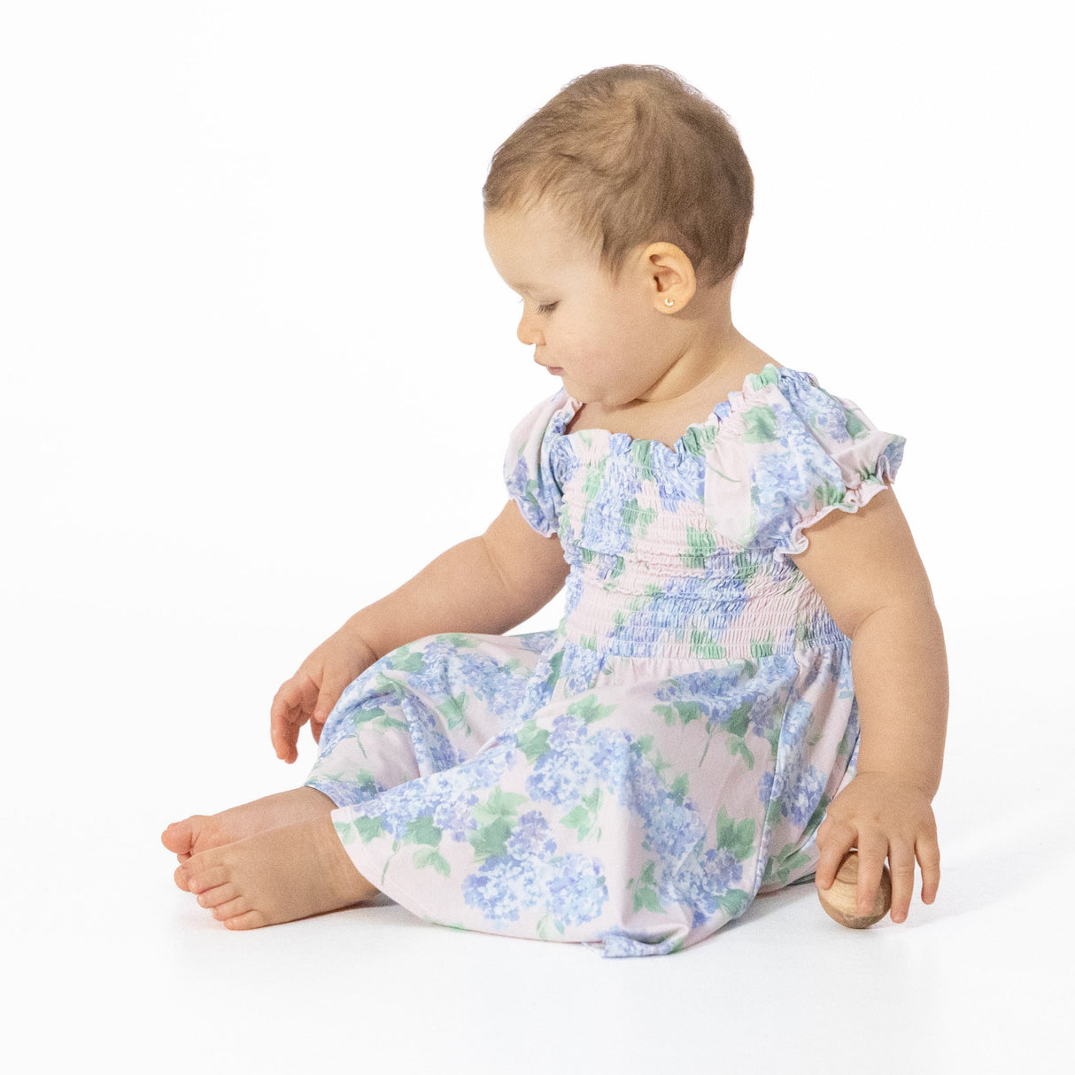 Hydrangeas - Smocked Twirly Dress and Bloomer