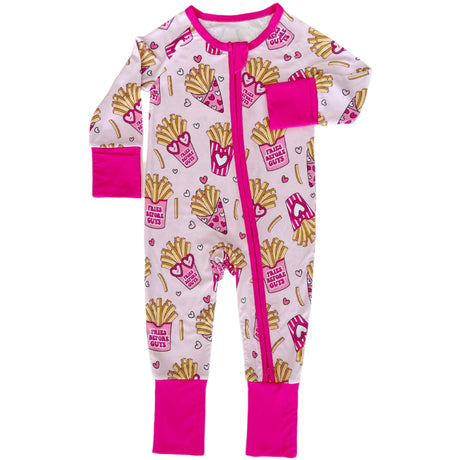 Bamboo Zip Romper | Fries Before Guys - HoneyBug 