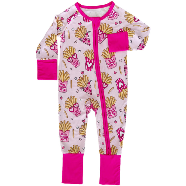 Bamboo Zip Romper | Fries Before Guys - HoneyBug 