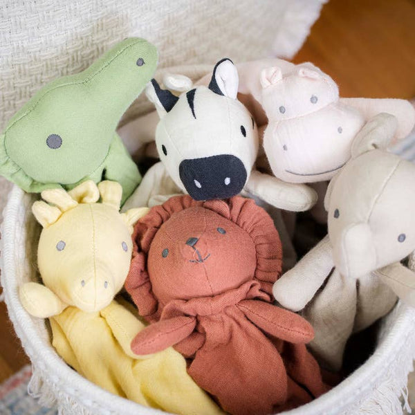 Safari Organic Comforter - Hippo - HoneyBug 