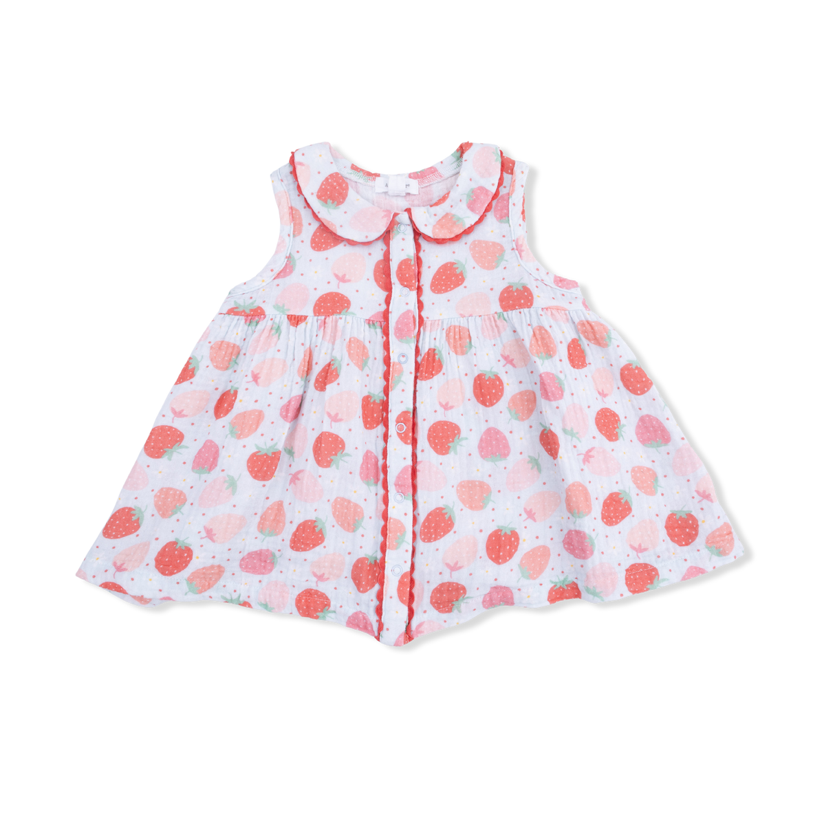 Strawberry Bliss - Jill Dress with Bloomer & Bow on Headband Set