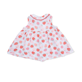 Strawberry Bliss - Jill Dress with Bloomer & Bow on Headband Set