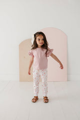Girl's Ruffle Sleeve Top