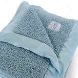 Classic Satin Border Blanket - Powder Blue