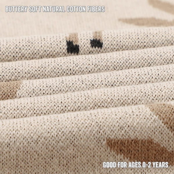 Deer Knit Blanket - HoneyBug 