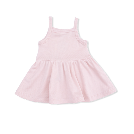 Solid Veiled Pink - Tank with Peplum