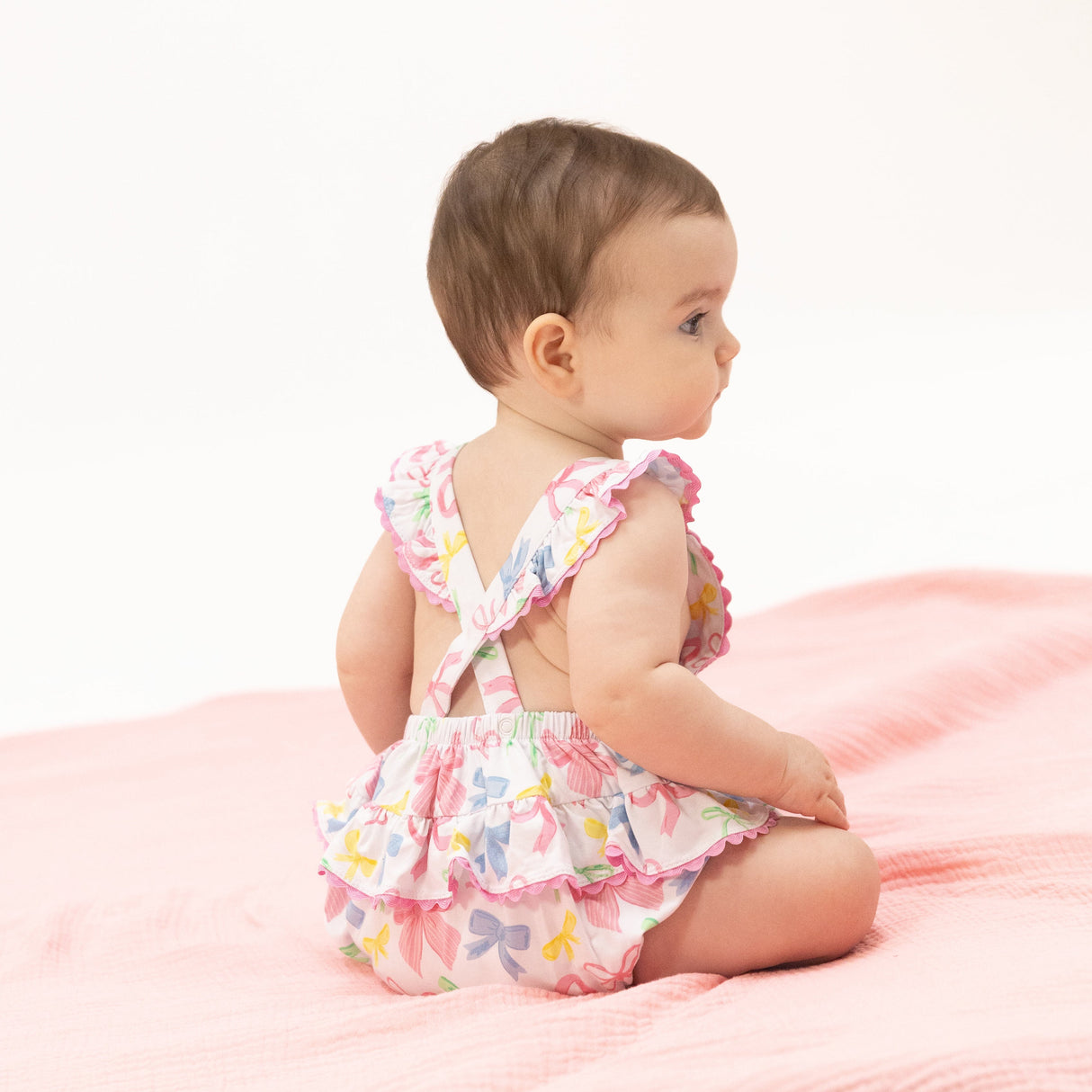 Sweet Bows - Ric Rac Ruffle Sunsuit