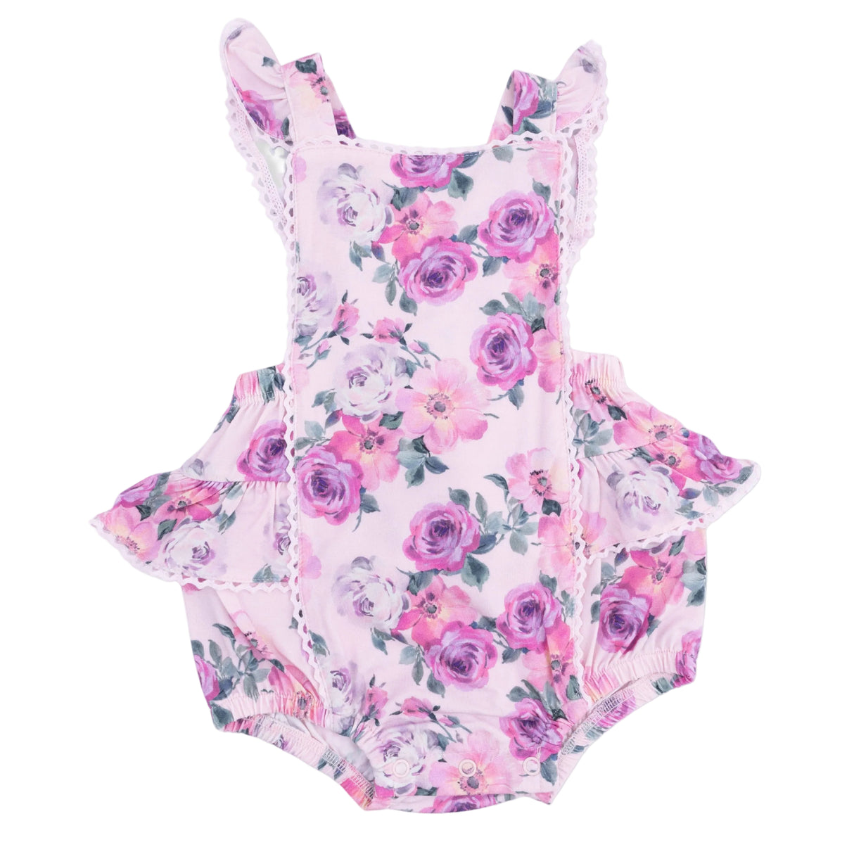 Rose Abundance - Ric Rac Ruffle Sunsuit