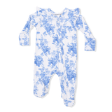 Dream Cottage Floral - 2 Way Ruffle Sleeve Zipper Footie