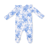 Dream Cottage Floral - 2 Way Ruffle Sleeve Zipper Footie