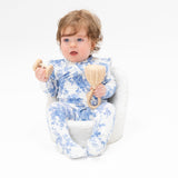 Dream Cottage Floral - 2 Way Ruffle Sleeve Zipper Footie