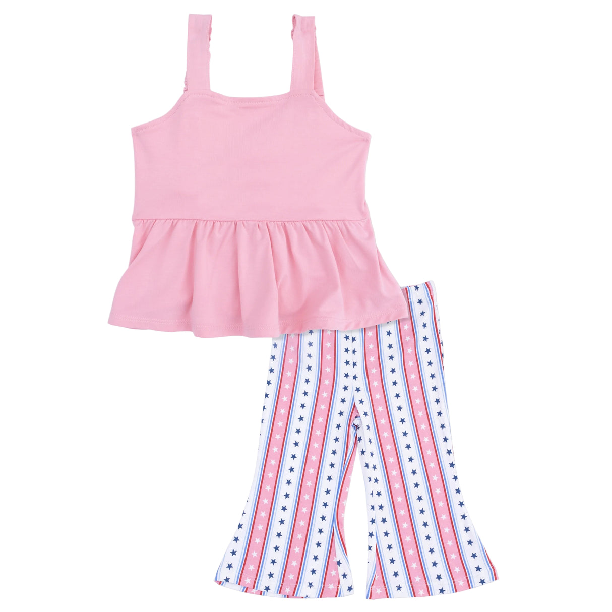 Stars and Stripes - Peplum Tank with Baby Bells