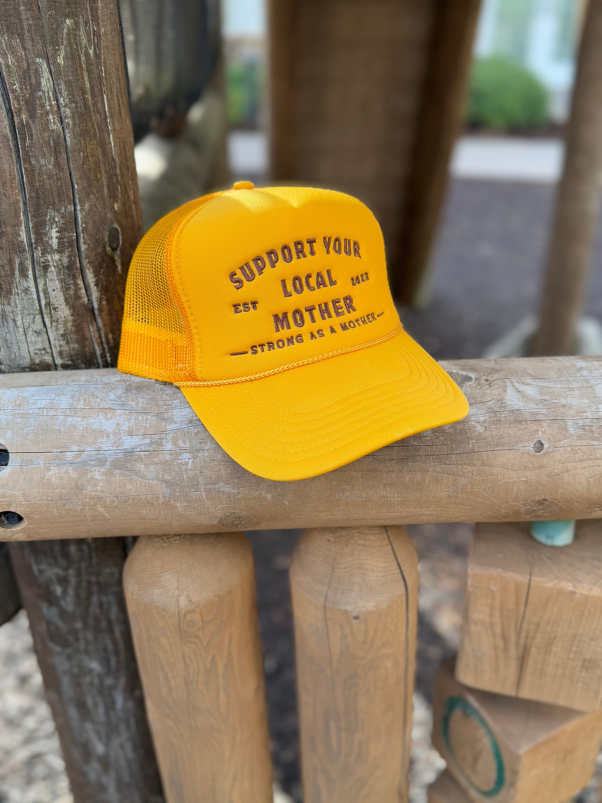 Support Your Local Mother -  Yellow - HoneyBug 