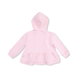 Zip Peplum Hoodie - Varsity Pink - HoneyBug 