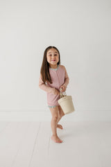 Girl's Zip Rash Guard Swimsuit
