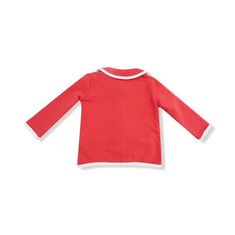 Tweed Style Jacket with Bow Pockets - Varsity - Red - HoneyBug 