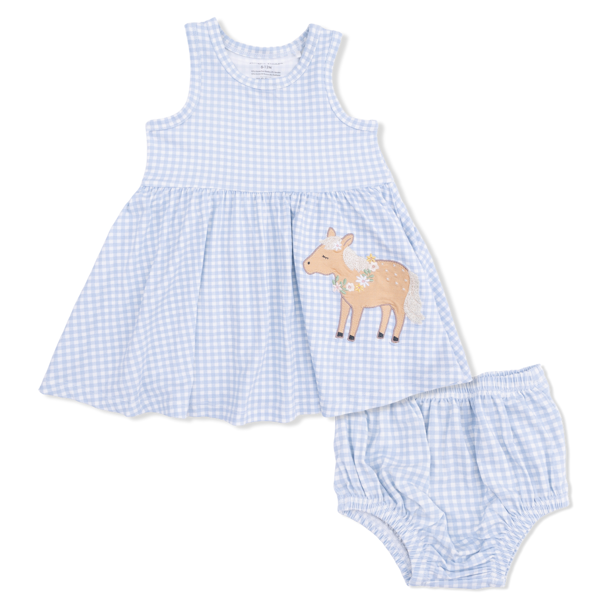 Cute Farm Animals Appliques - Tank Dress with Bloomer