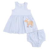 Cute Farm Animals Appliques - Tank Dress with Bloomer
