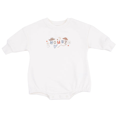 Sweatshirt Bubble with Howdy Silk Screen - HoneyBug 