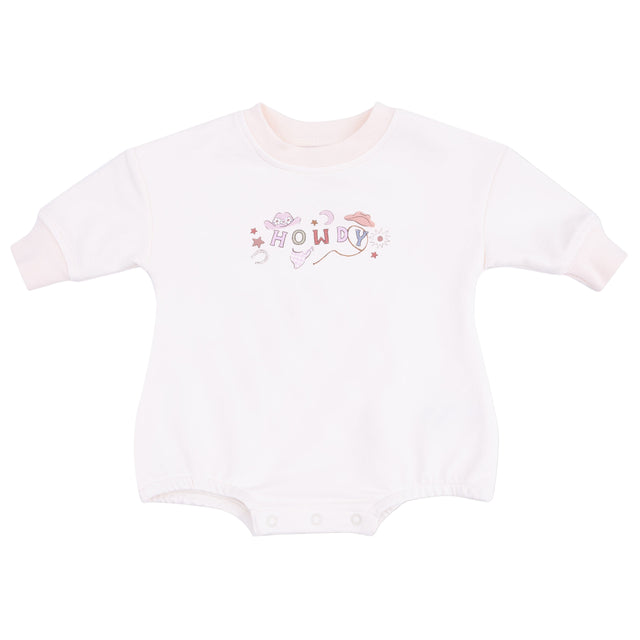 Howdy Sweatshirt Bubble - HoneyBug 