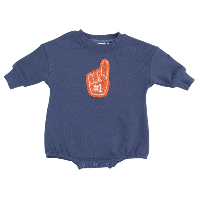 Sweatshirt Bubble with #1 Patch - Varsity Vintage Indigo - HoneyBug 
