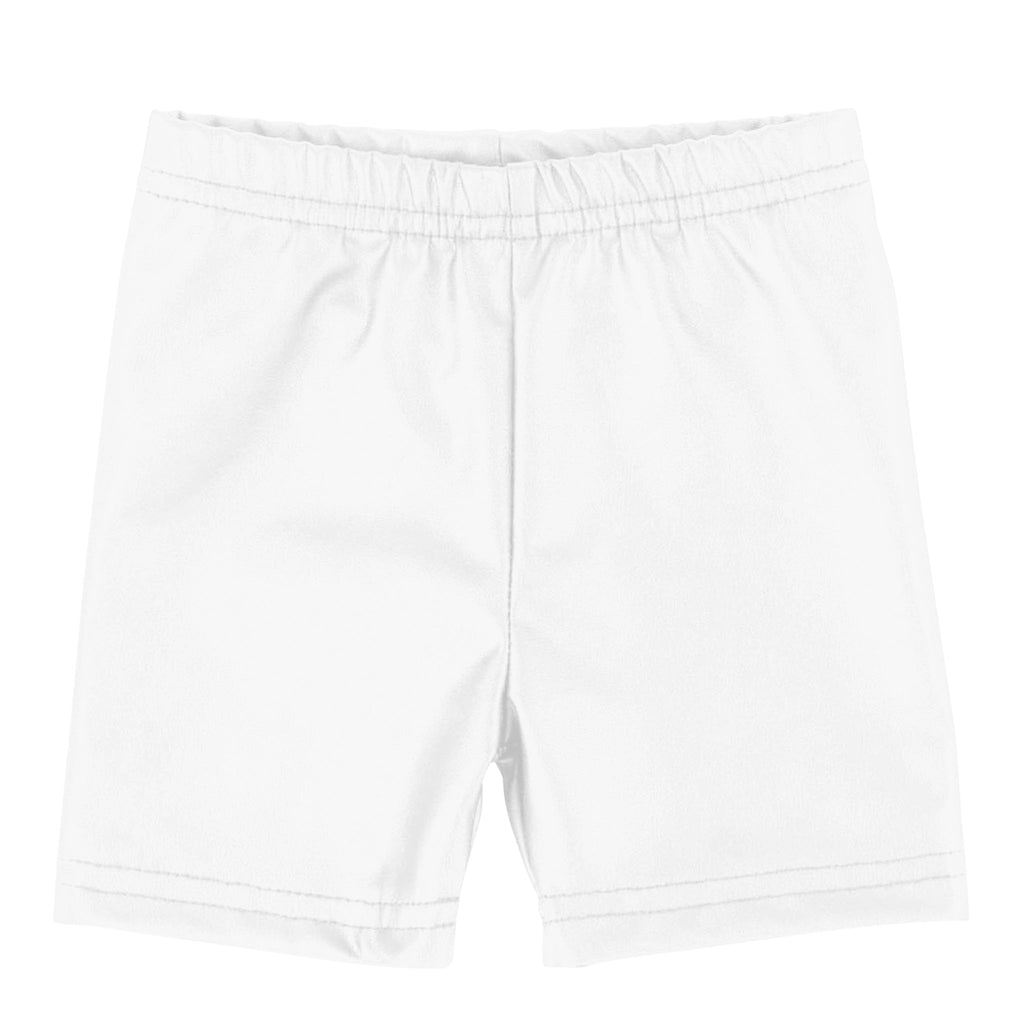 Leather shorts, White - HoneyBug 
