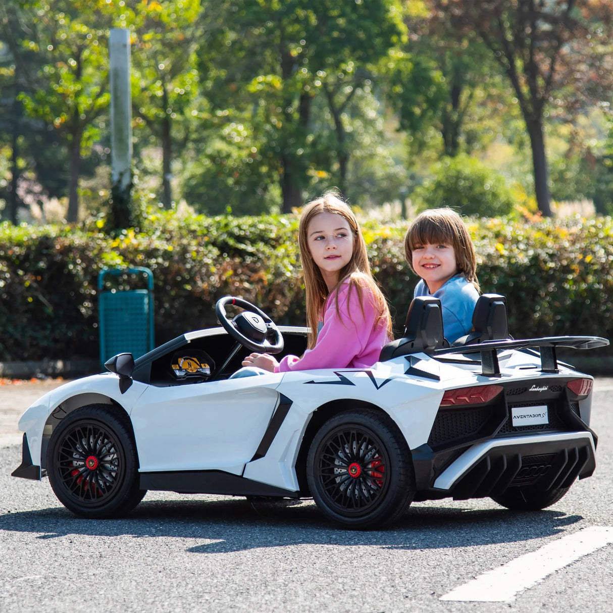 24V Lamborghini Aventador 2 Seater Ride On Car for Kids: Advanced Brushless Motor & Differential for High-Octane Fun