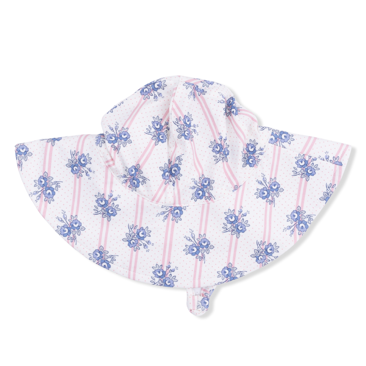 Stripe Dot Roses - Wide Brim Sun Hat