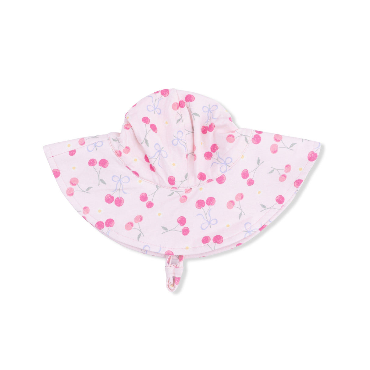Sweet Bow Cherries - Ruffly Strap Bubble & Sun Hat