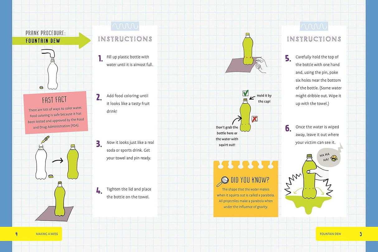 Pranklab: 25 Hilarious Scientific Practical Jokes for Kids - HoneyBug 