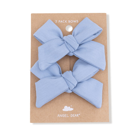 Soft Chambray - Bow Clips 2 Pack