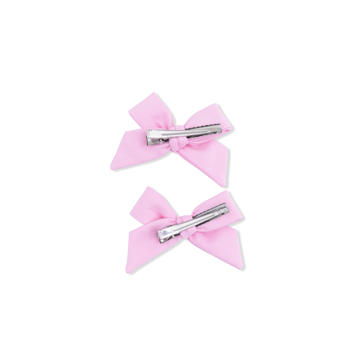 Solid Pink Frosting - 2 Pack Bow Clips
