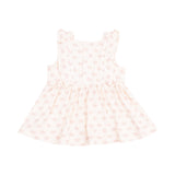 Square Neck Ruffle Tank and Bike Short - Vintage Mini Bows - HoneyBug 