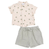 Palm Trees - Polo Button Up with Casual Short