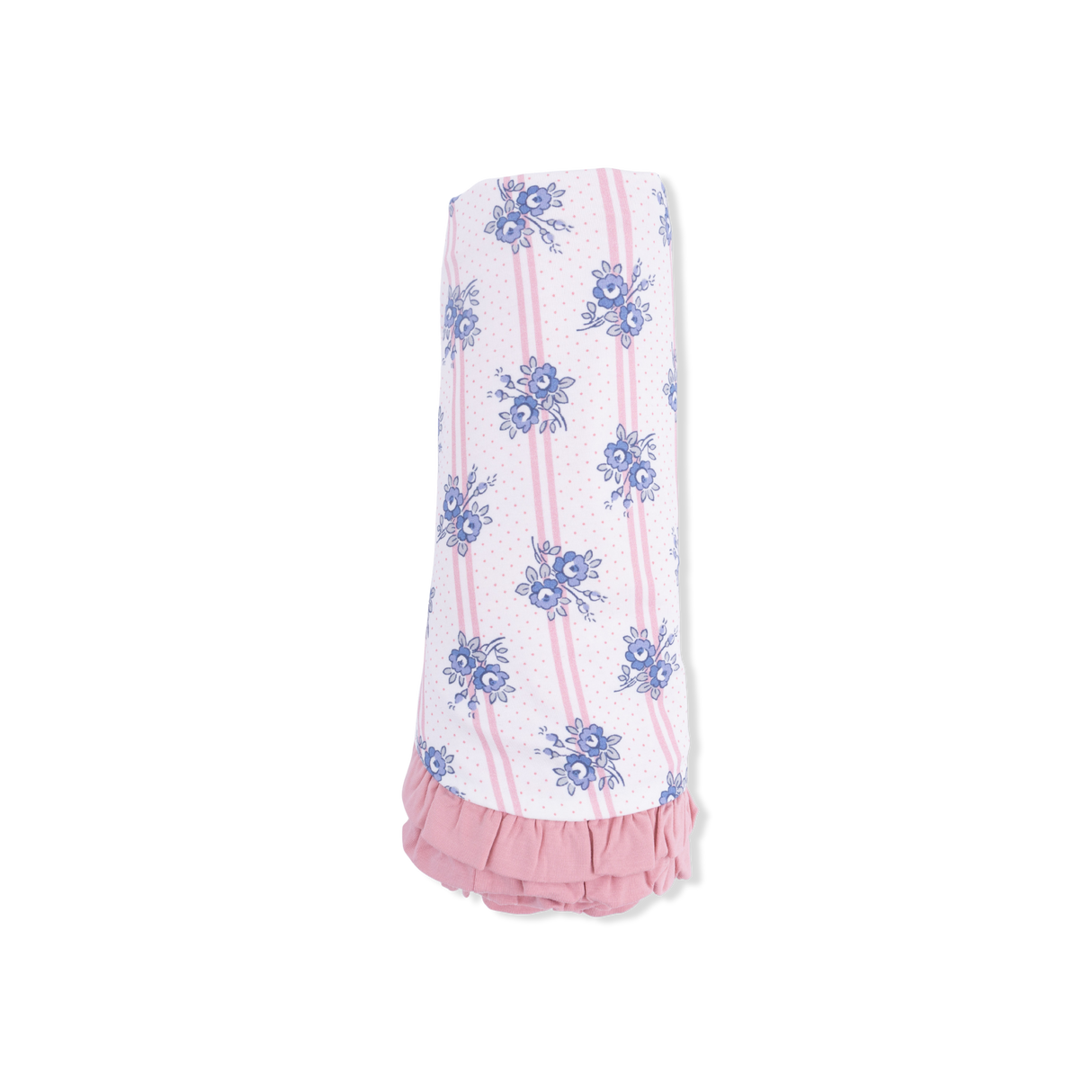 Stripe Dot Roses - Ruffle Blanket