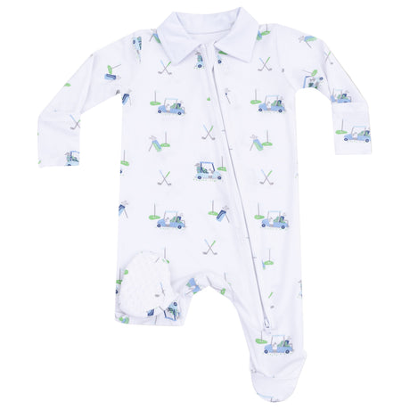 Polo 2 Way Zipper Footie - HoneyBug 