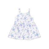 Baby Blue Vines Floral - Peplum Tank and Bike Short