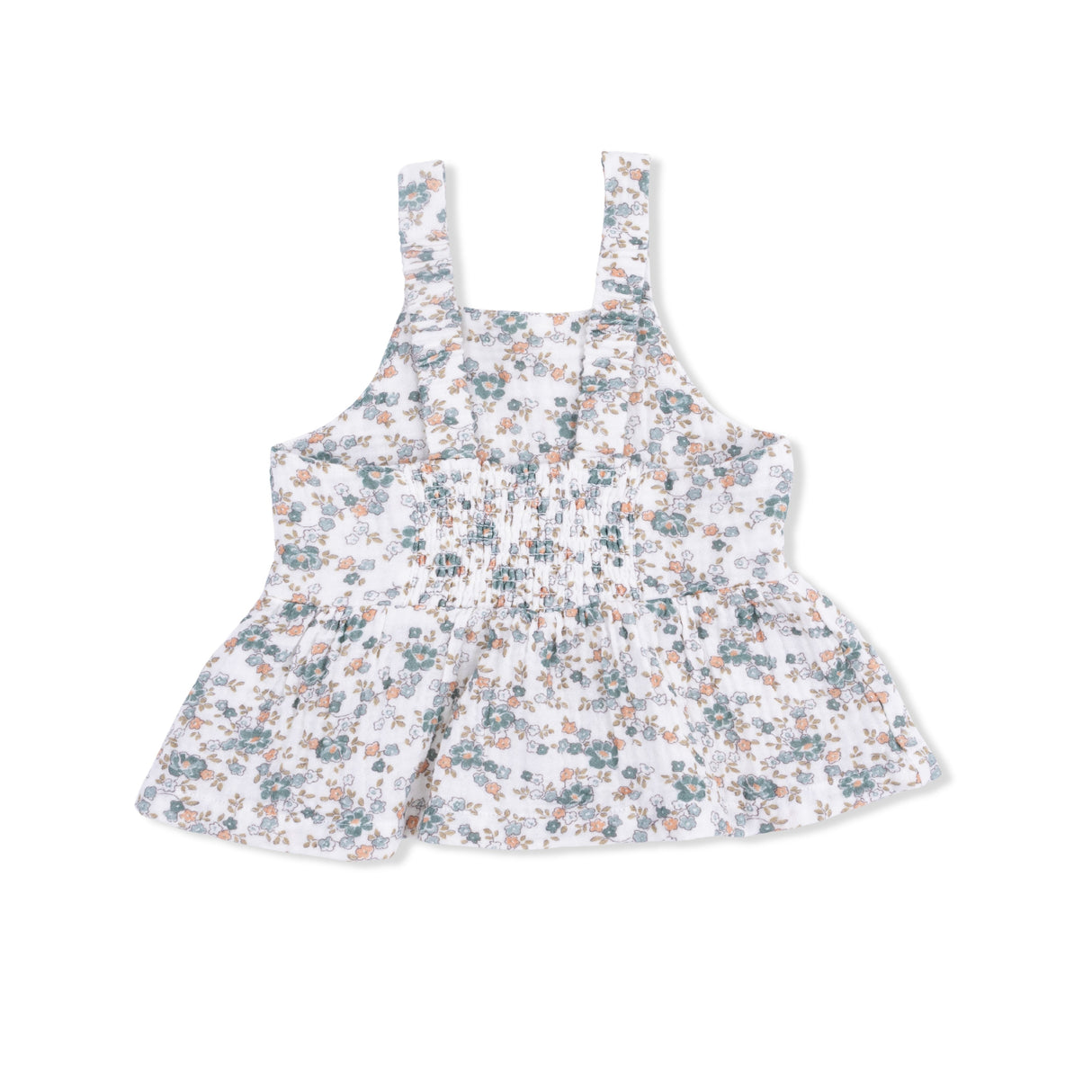 Camille Floral - Peplum Tank with Smocked Waist Pant