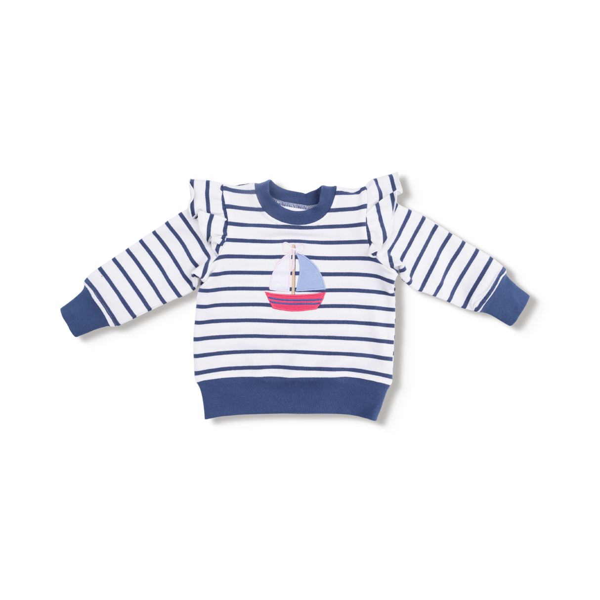 Bubbly Sailboat - Ruffle Sweatshirt & Paperbag Short