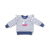 Bubbly Sailboat - Ruffle Sweatshirt & Paperbag Short