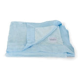 Luxury Satin Border Blanket - Blue