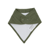 Cotton Muslin + Fleece Bandana Bib 4 Pack - Tropical Leaf - HoneyBug 
