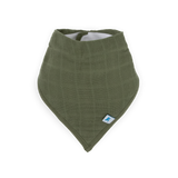 Cotton Muslin + Fleece Bandana Bib 4 Pack - Tropical Leaf - HoneyBug 