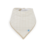 Cotton Muslin + Fleece Bandana Bib 4 Pack - Taupe Cross - HoneyBug 