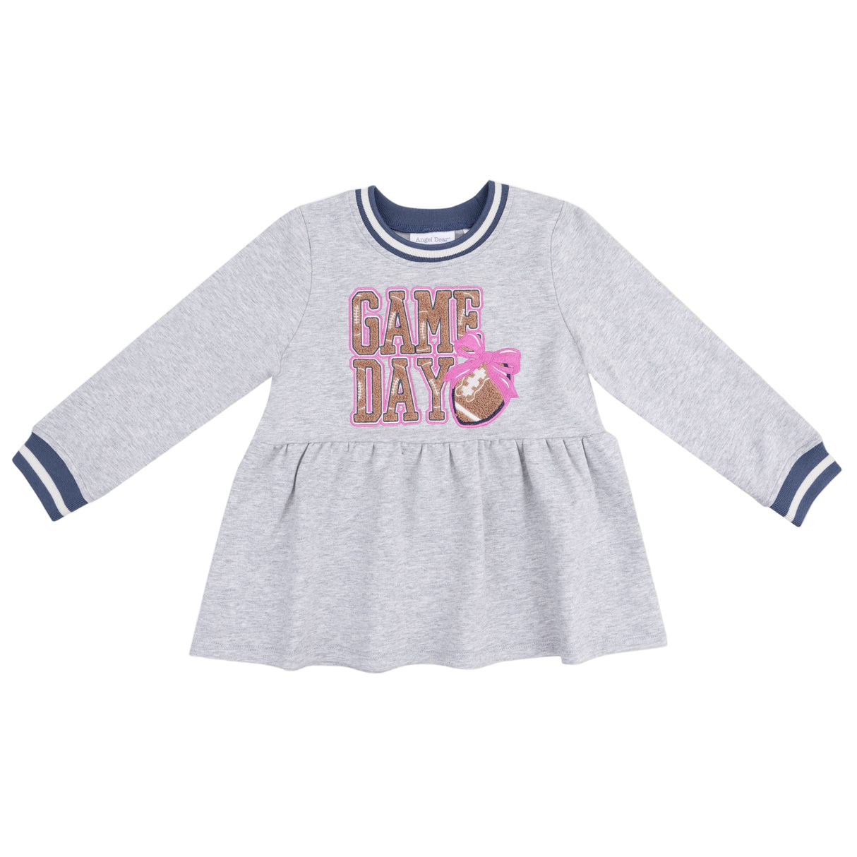 French Terry Dress with Game Day Patch - HoneyBug 