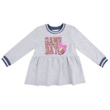 French Terry Dress with Game Day Patch - HoneyBug 