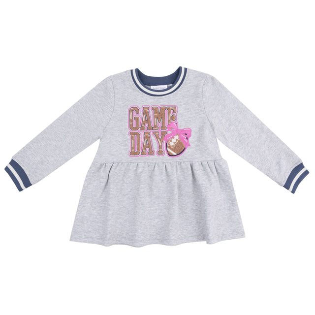 French Terry Dress with Game Day Patch - HoneyBug 