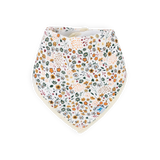 Cotton Muslin + Fleece Bandana Bib 4 Pack - Pressed Petals - HoneyBug 