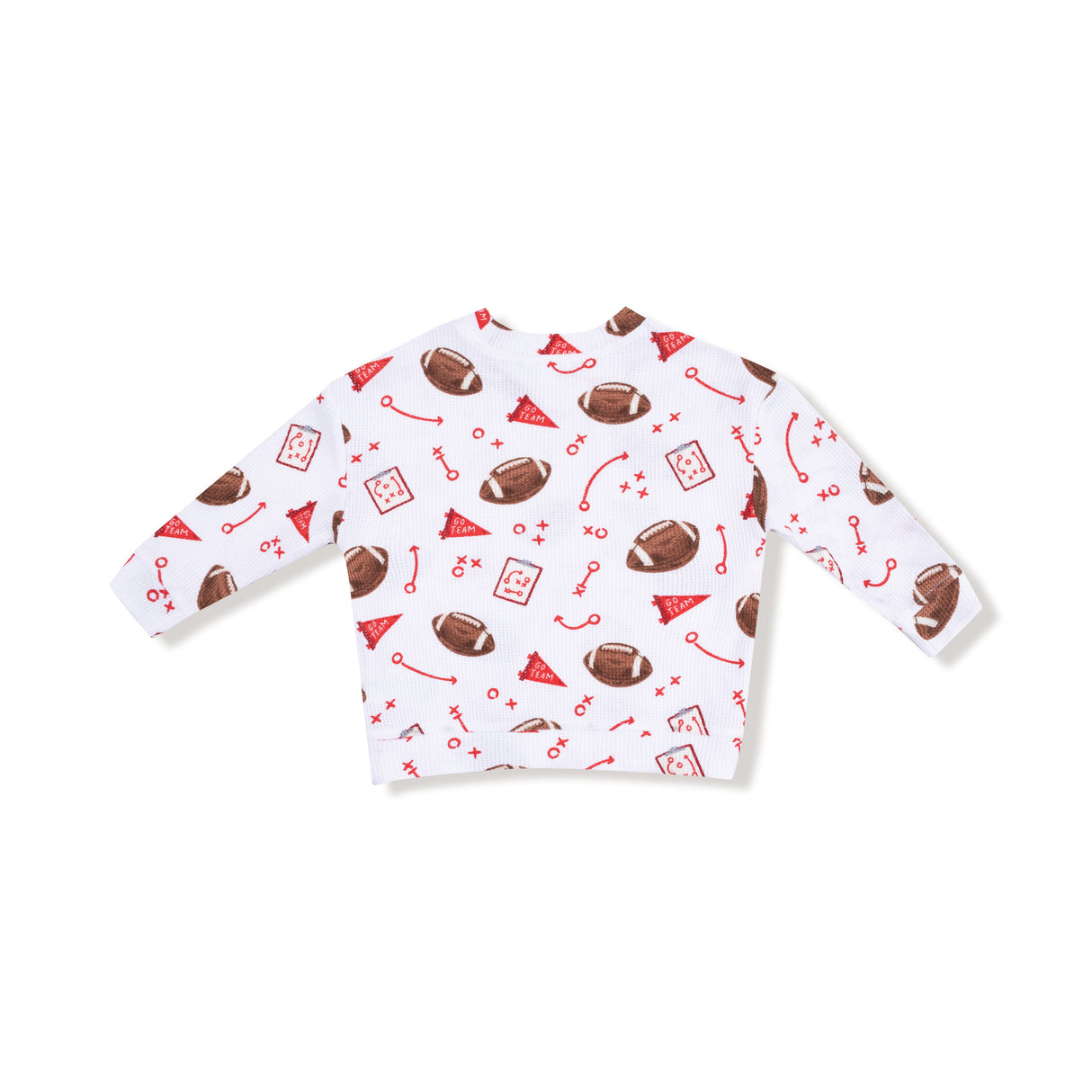 Drop Sleeve Shirt - Touchdown Time Red - HoneyBug 